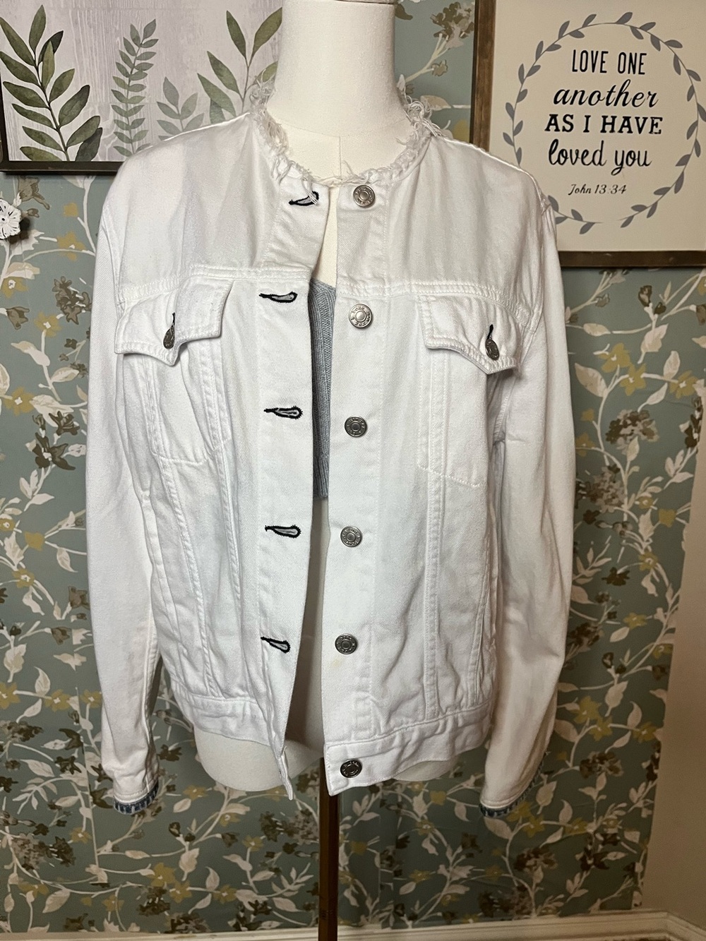 Rag & Bone White Denim jacket - Size M
